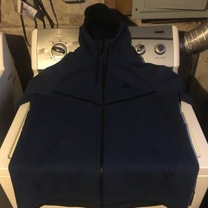 Nike Tech Fleece Blue Full-Zip Hoodie/ Windbreaker